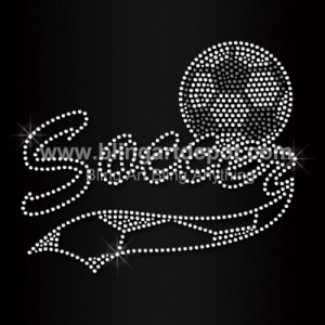 Soccer Rhinestone Iron On Transfer Soccer Rhinestone Iron On Transfer